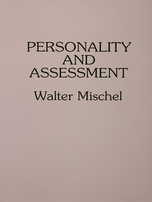 cover image of Personality and Assessment